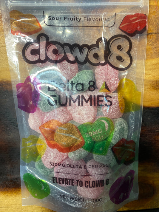 Delta cloud 8 gummies - 330mg  packet