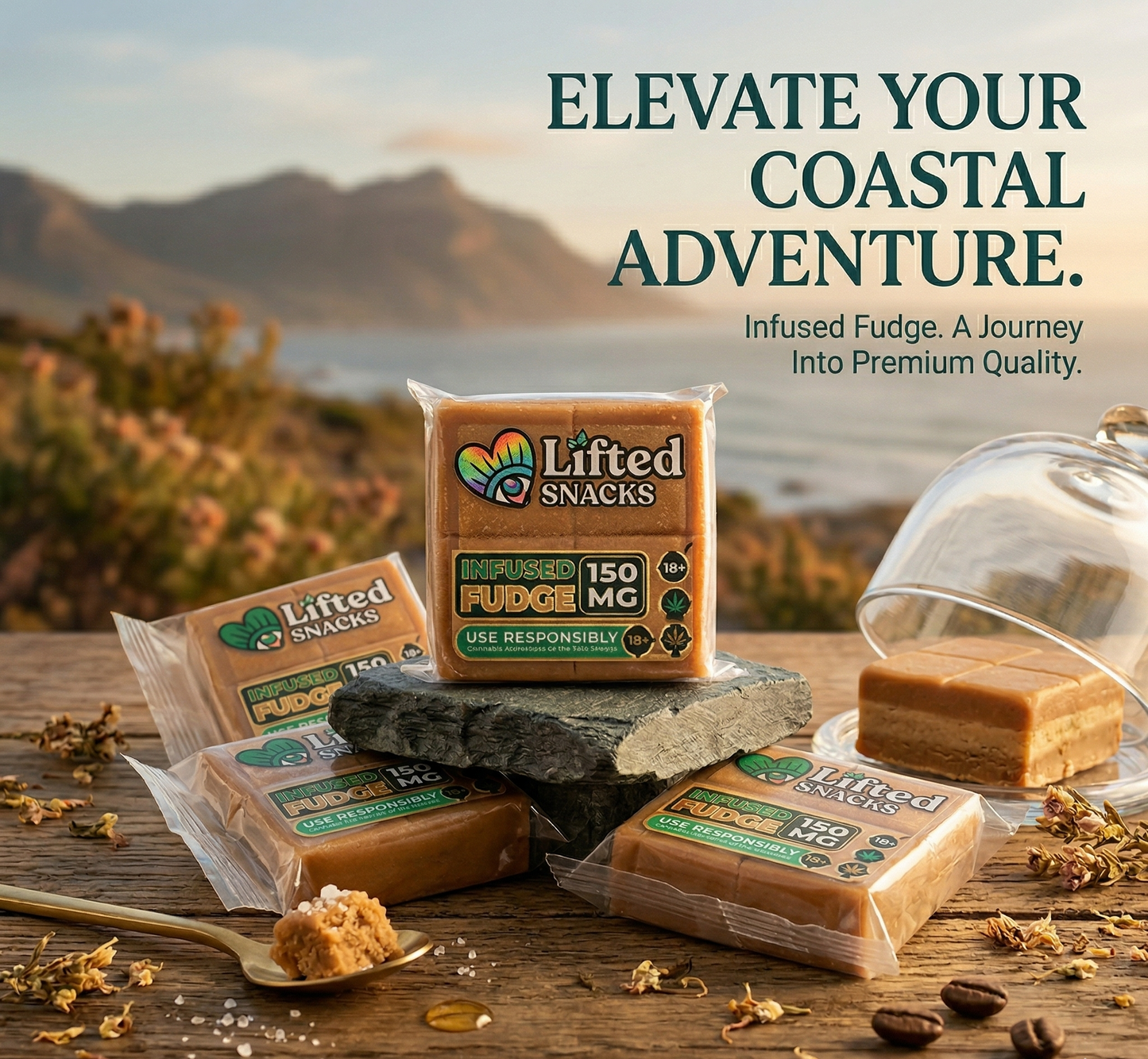 Fudge Artisan Edibles Creamy High Potency 150mg Fudge Available in Mossel Bay George and Garden Route