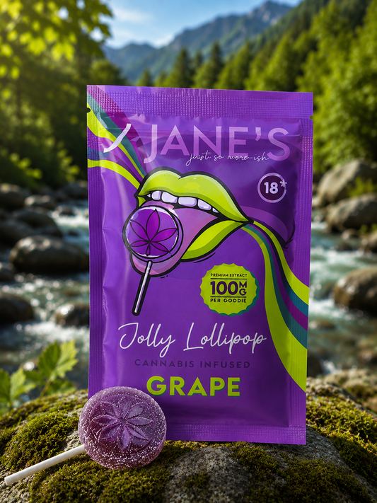 Grape CBD Lollipop – Premium Edible (100mg)