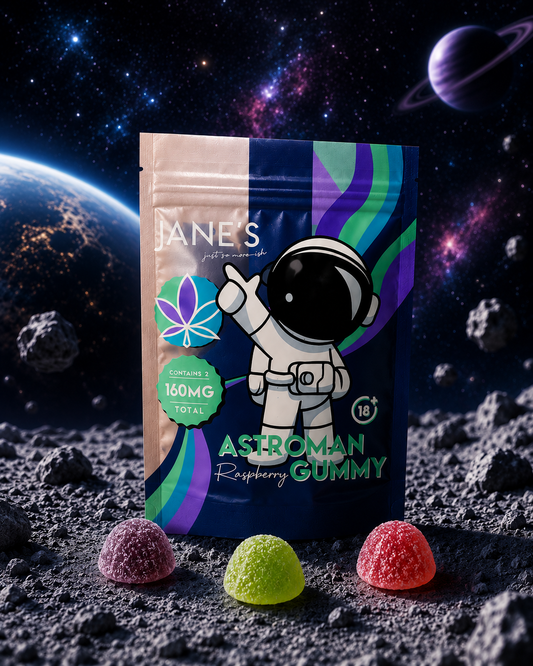 Astroman Raspberry CBD Gummies – Premium Edible