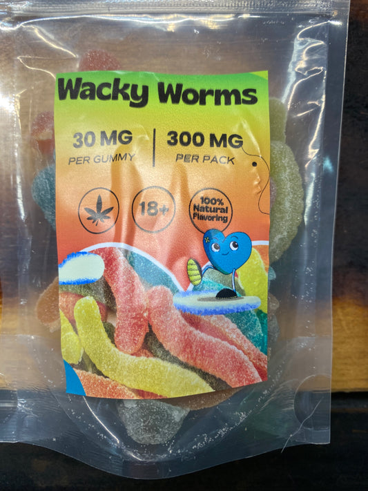 Wacky Worms Gummies - 300mg  packet