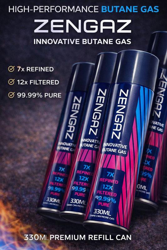 Zengaz Premium Butane Gas 330ml – Ultra Refined High-Performance Refill