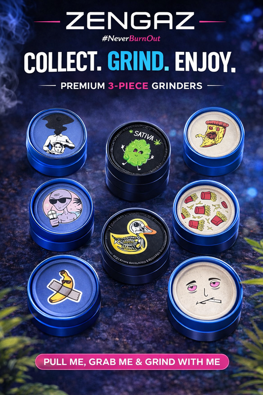 Zengaz Premium 3-Piece Designer Grinder – Compact, Durable & Smooth Performance